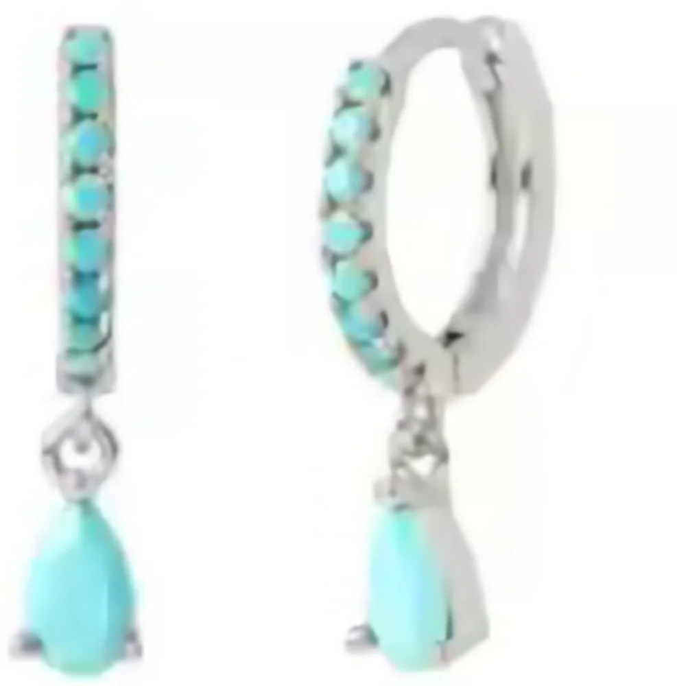 Turqoise 925sterling silver earrings - Picture 1 of 3